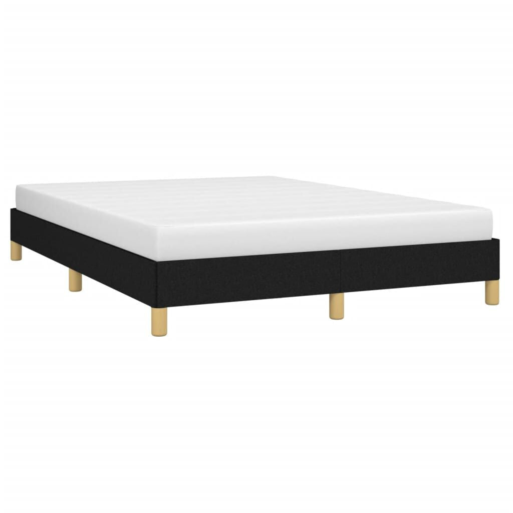 Cadru de pat fără saltea, negru, 140x190 cm, textil