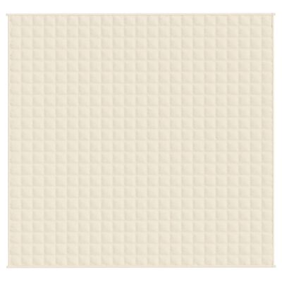 Pătură cu greutăți, crem deschis, 200x225 cm, 13 kg, textil