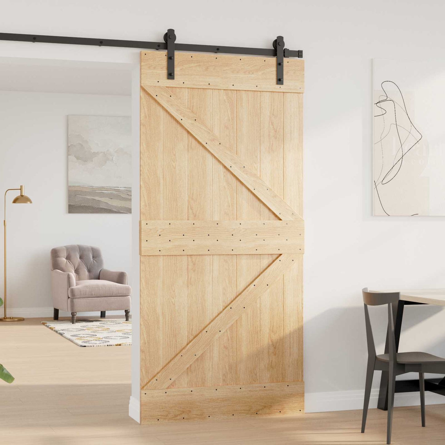Ușă NARVIK natural 100 x 210 cm Lemn de Pin Solid