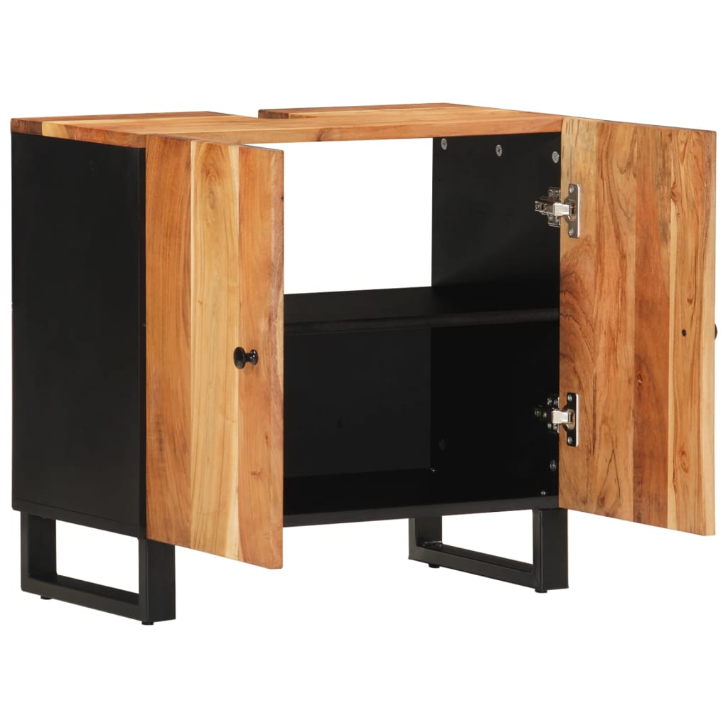 Dulap de chiuvetă 62x33x58 cm lemn masiv acacia & lemn compozit