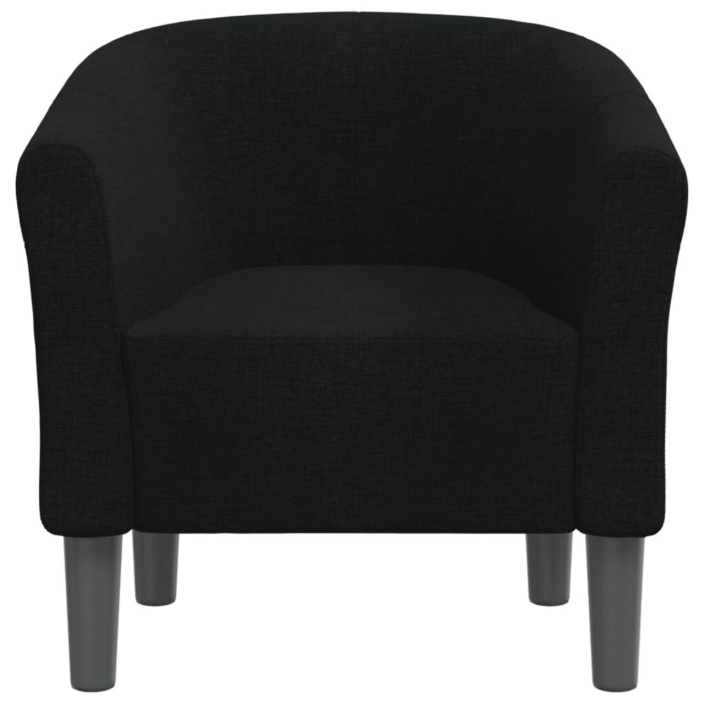 Fotoliu tip cuvă, negru, material textil