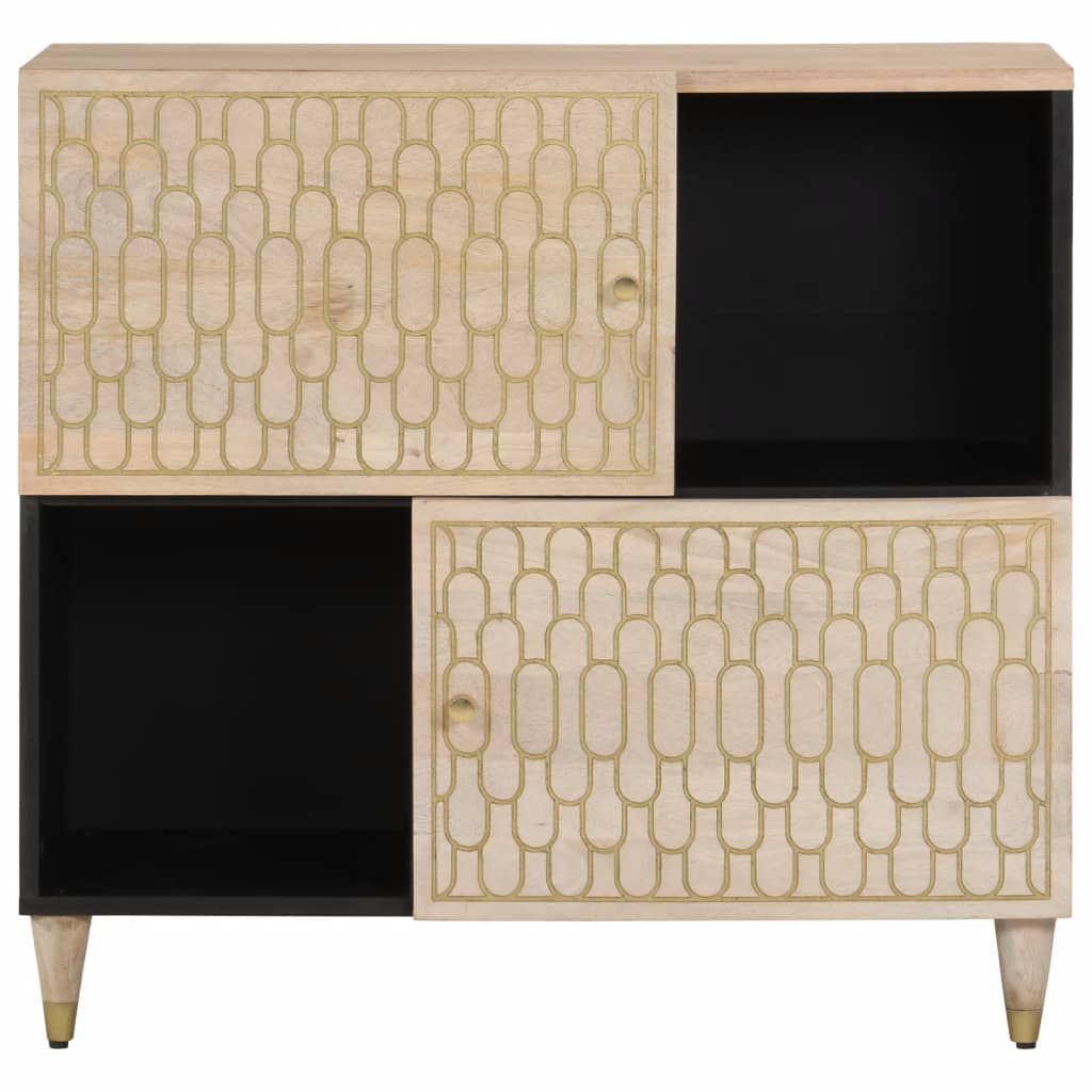 Dulap lateral, 80x33x75 cm, lemn masiv de mango
