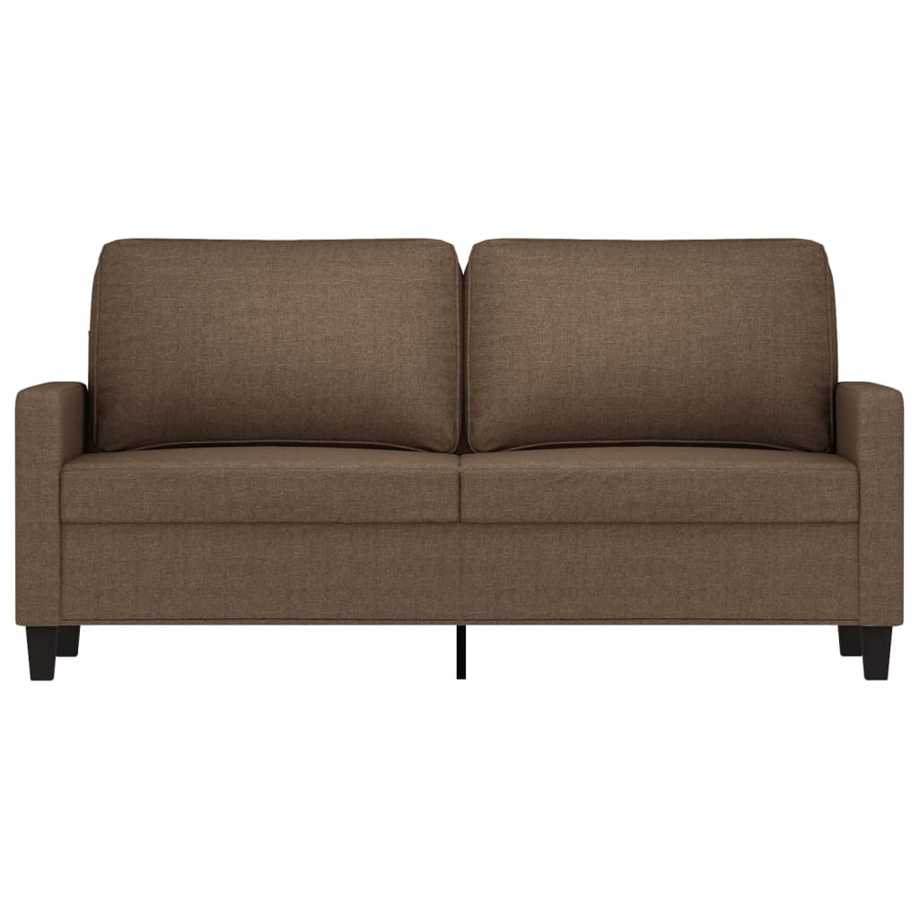 Canapea cu 2 locuri, maro, 140 cm, material textil