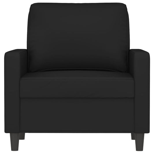 Fotoliu canapea, Negru, 60 cm, catifea