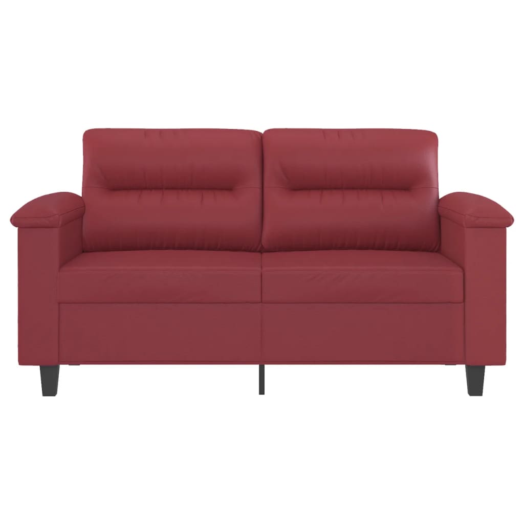 Canapea cu 2 locuri, roșu vin, 120 cm, piele ecologica
