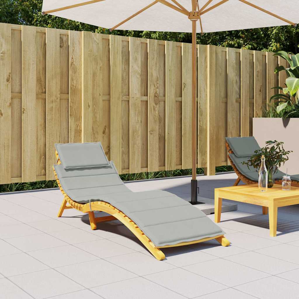 Pernă de șezlong, melanj gri deschis, 186x58x4 cm textil