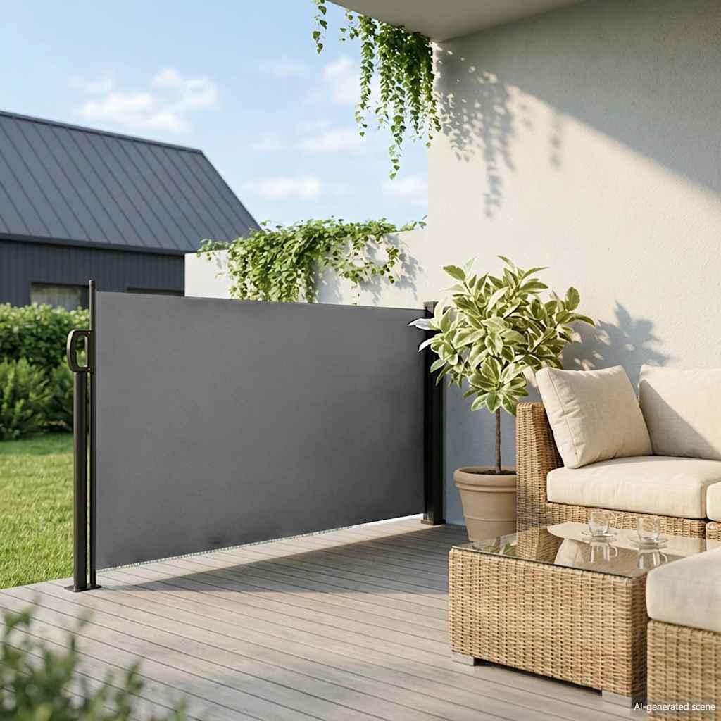 Copertină laterală retractabilă antracit 140x600 cm