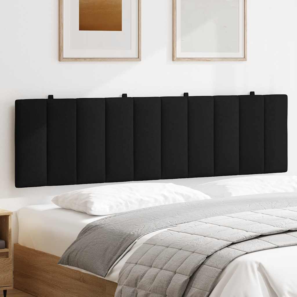 Pernă pentru tăblie de pat, Hanko, negru, 180 cm, material textil