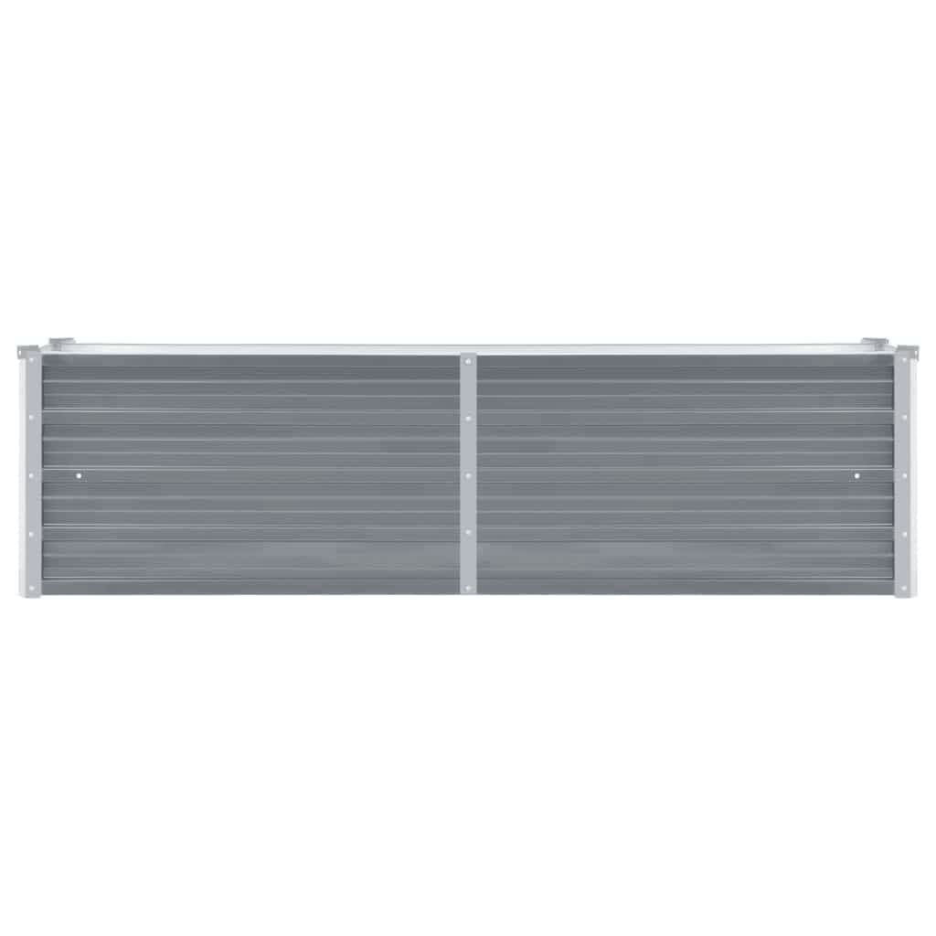 Strat înălțat de grădină, gri, 160 x 40 x 45 cm oțel galvanizat