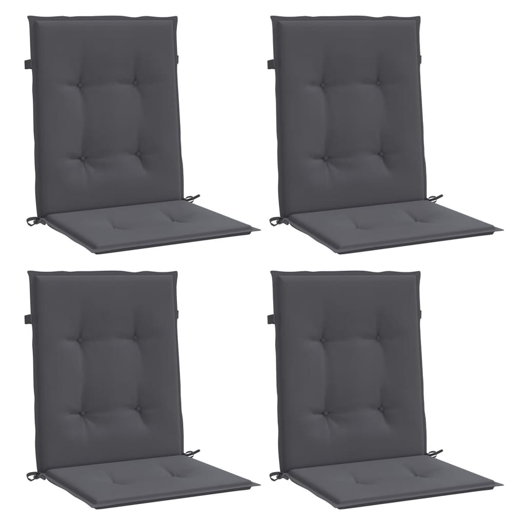 Perne scaun cu spătar mic, 4 buc., antracit, textil oxford