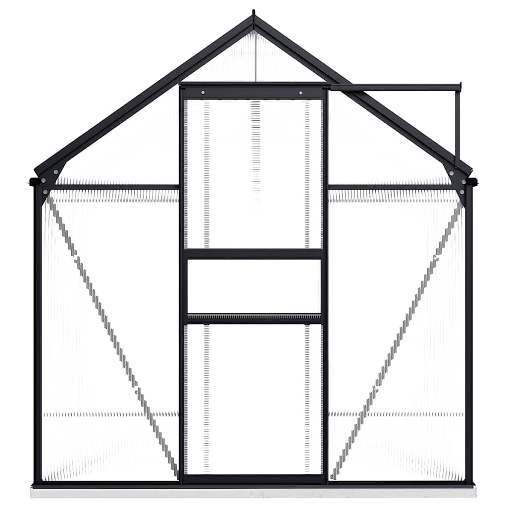 Seră cu cadru de bază, antracit, 5,89 m², aluminiu