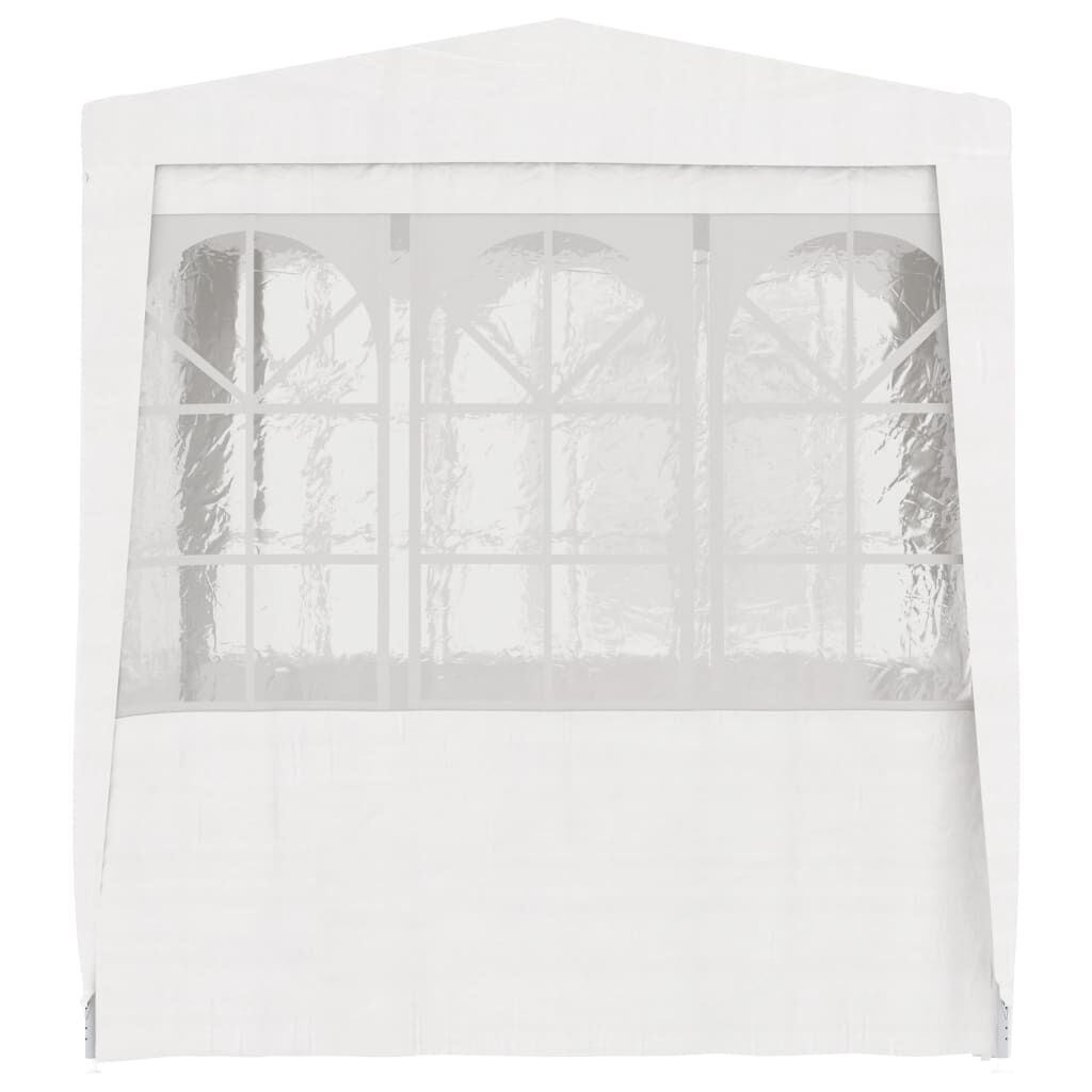 Cort de petrecere profesional cu pereți, alb, 2 x 2 m, 90 g/m²