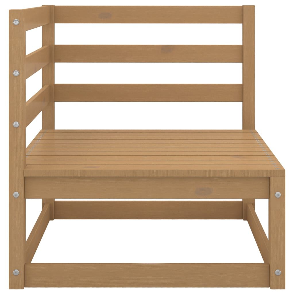Set mobilier de grădină, 3 piese, maro miere, lemn masiv de pin
