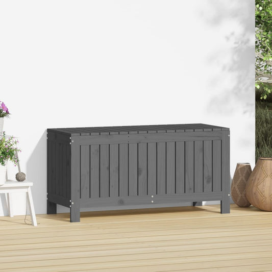 Cutie de depozitare grădină, gri, 108x42,5x54 cm lemn masiv pin