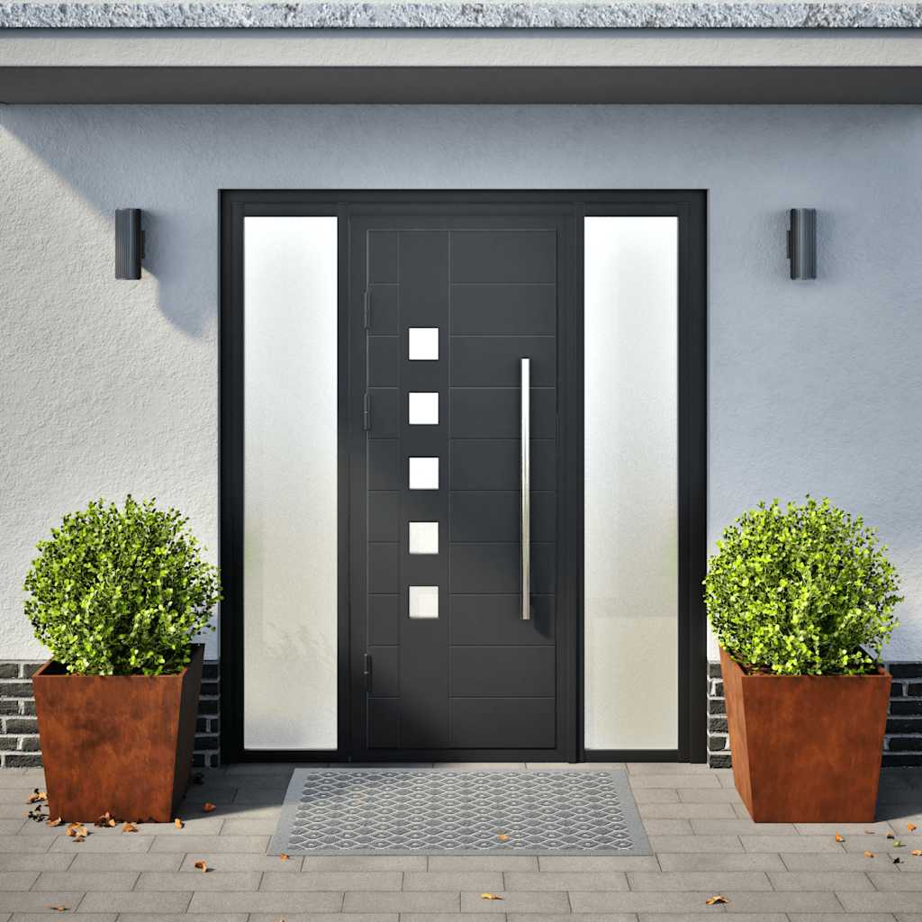 Jardiniere de grădină 2 buc 50x50x50 cm Oțel pentru intemperii