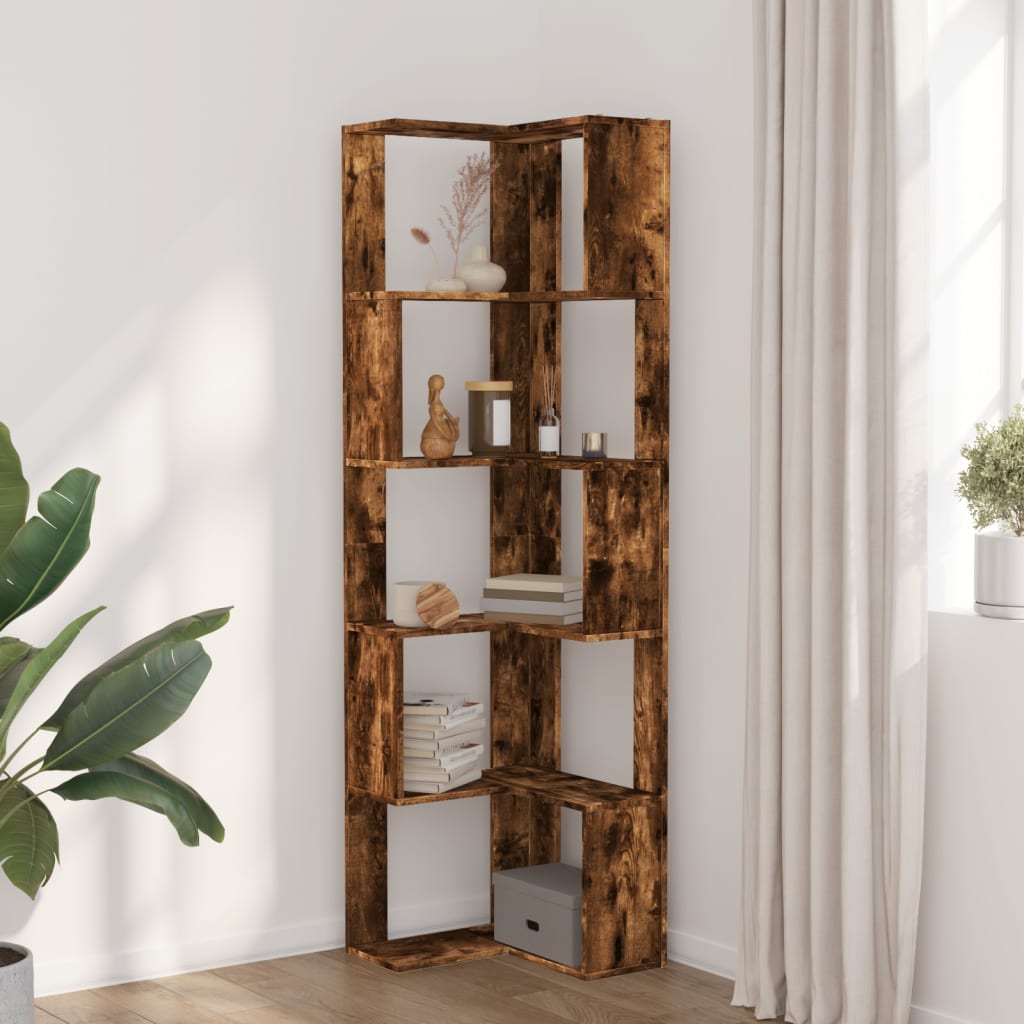 Bibliotecă 5 niveluri stejar 50x50x179cm lemn prelucrat