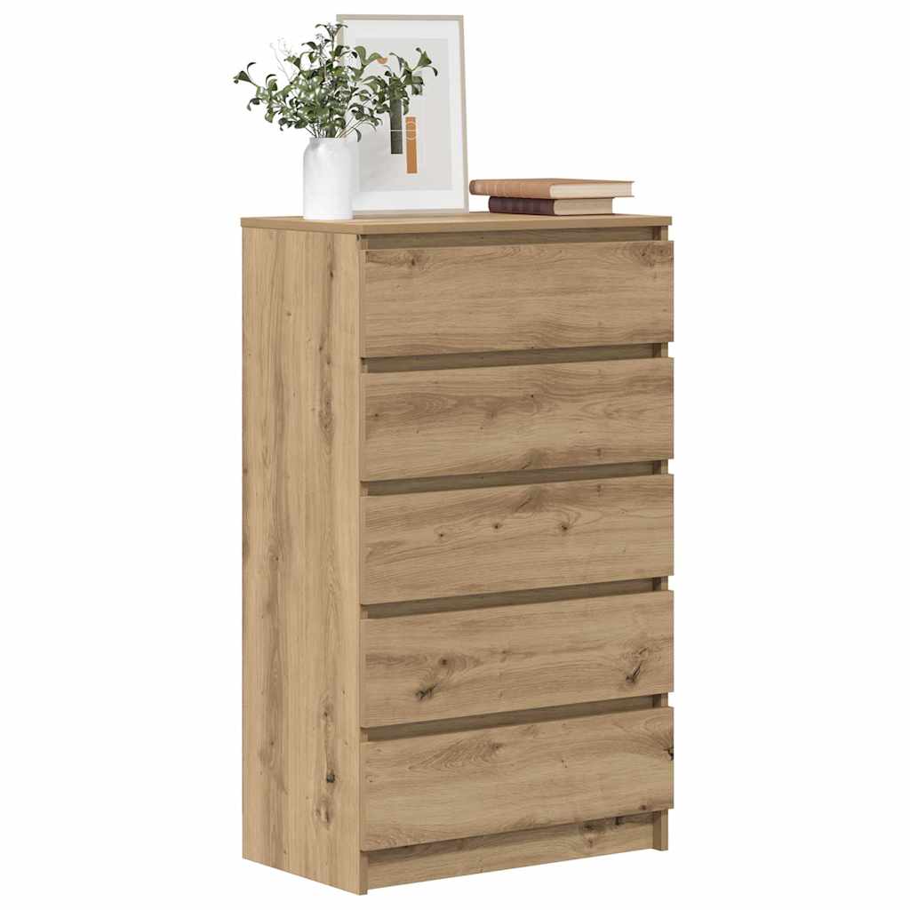 Dulap cu sertar, stejar artizanal, 60x36x103 cm, lemn prelucrat