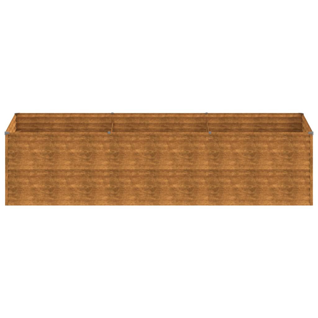 Strat înălțat de grădină, 290x100x69 cm, oțel corten