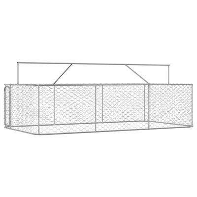 Padoc pentru câini de exterior, cu acoperiș, 400x200x150 cm