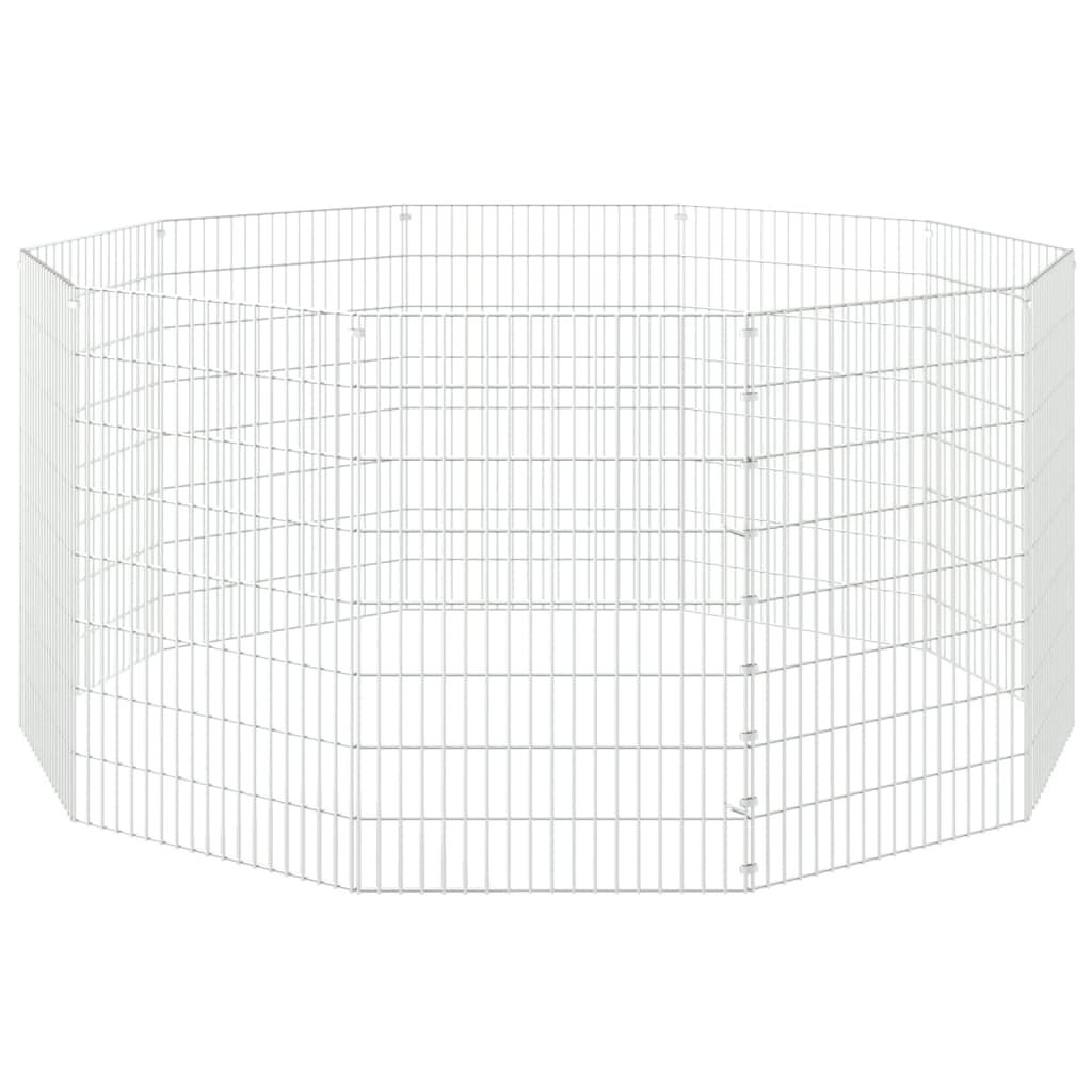 Adăpost pentru animale cu 10 panouri, 54x80 cm, fier galvanizat