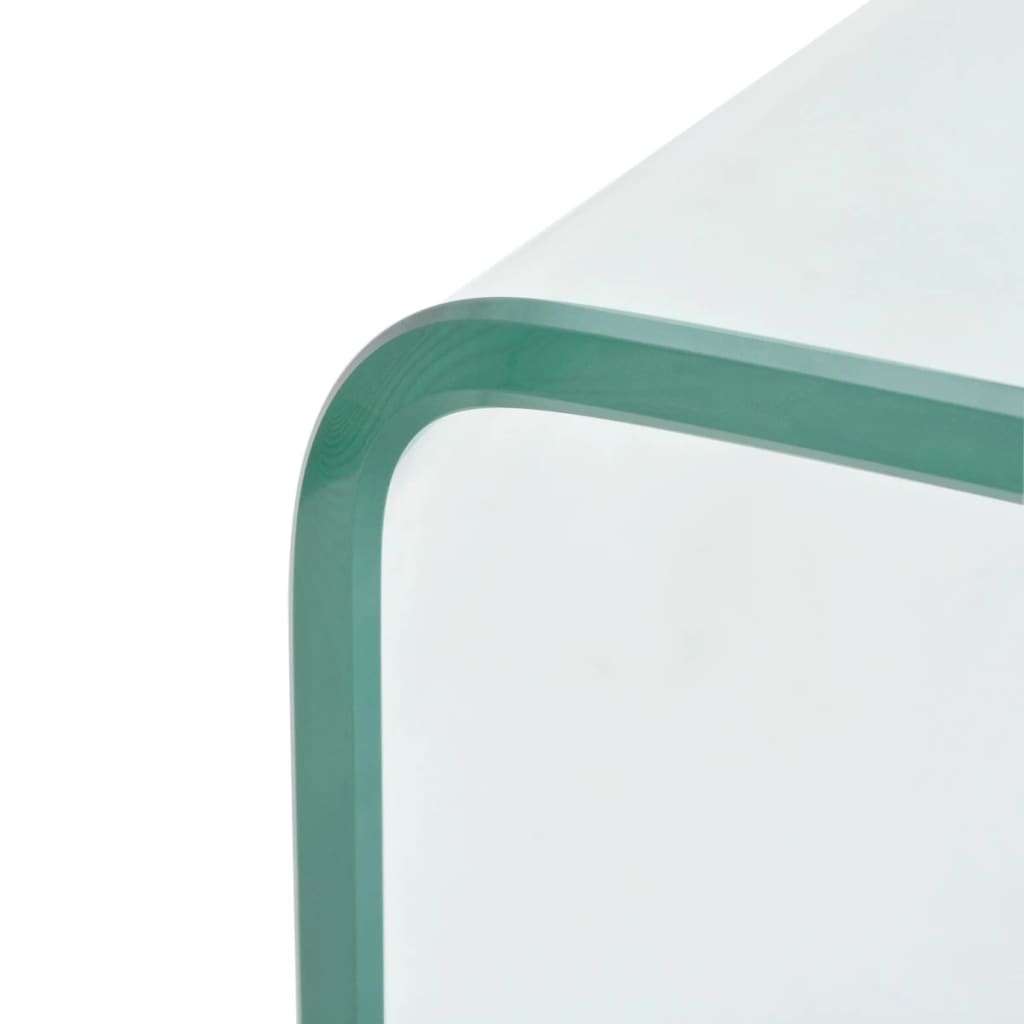 Masă de cafea 98x45x30 cm Sticlă securizată Transparentă