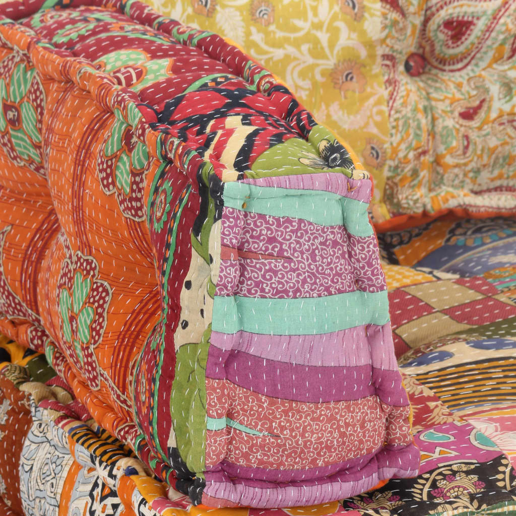 Pernă fotoliu puf, model petice, material textil