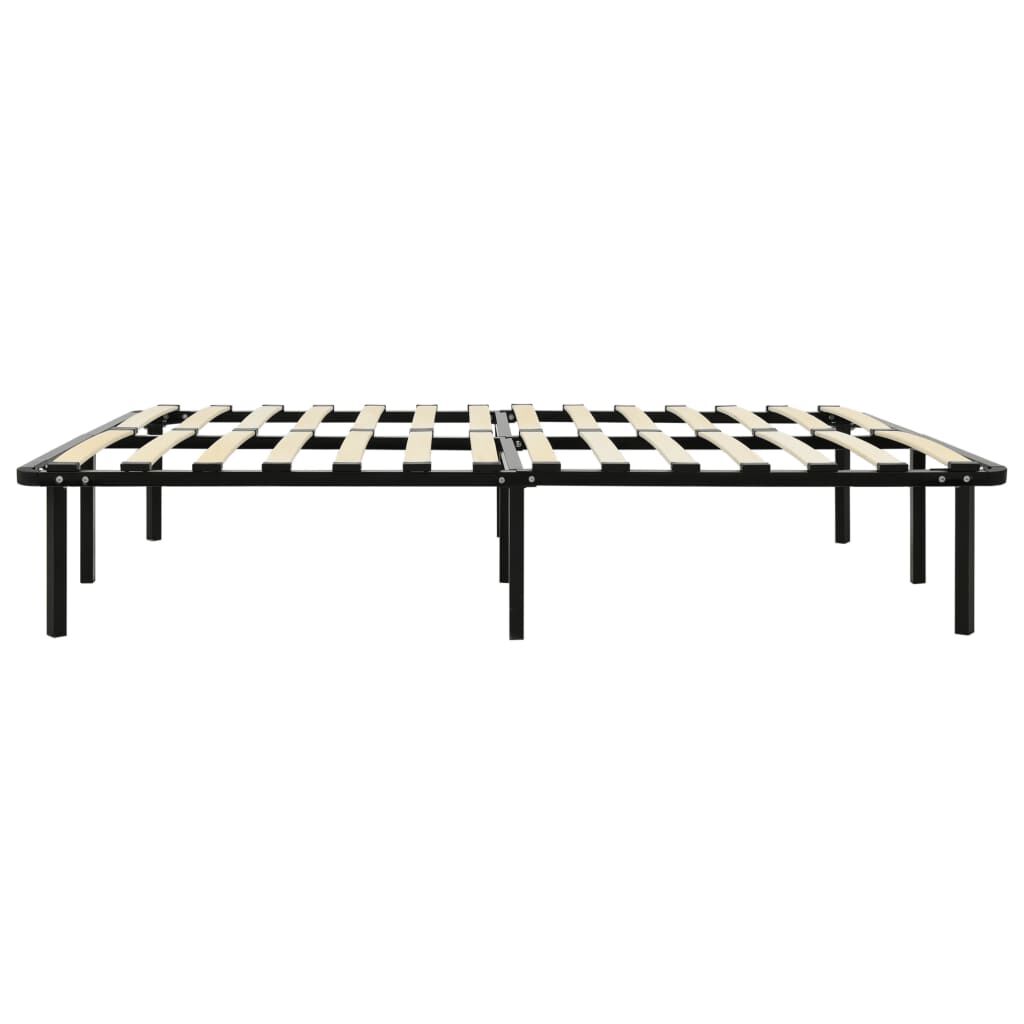 Cadru de pat, negru, 140 x 200 cm, metal