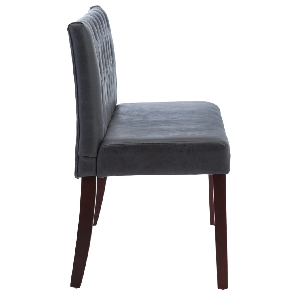 Bancă, gri, 120 cm, velur ecologic