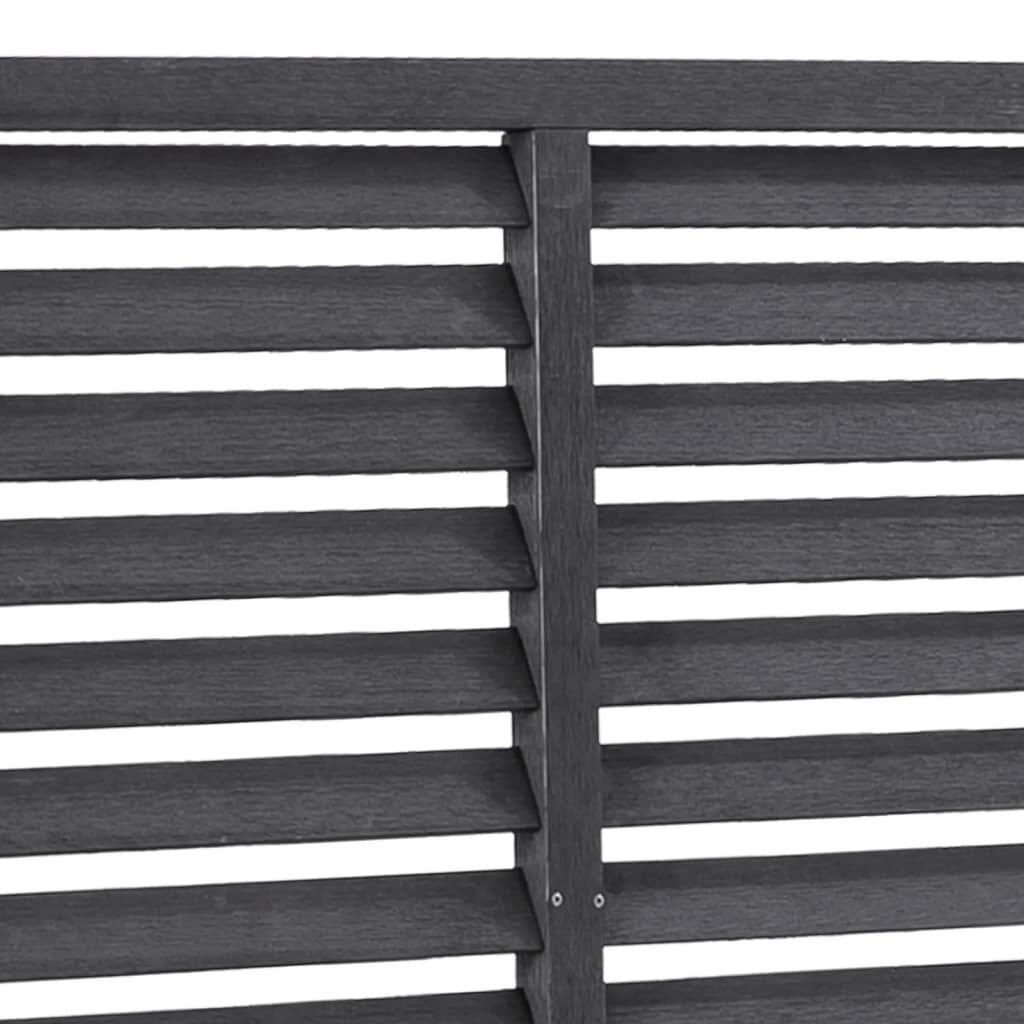 Gard tip oblon, gri, 180x180 cm, WPC