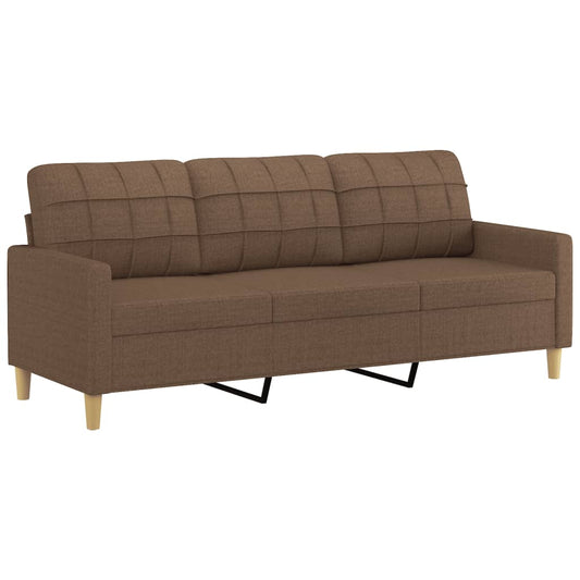 Canapea cu 3 locuri , maro, 180 cm, textil