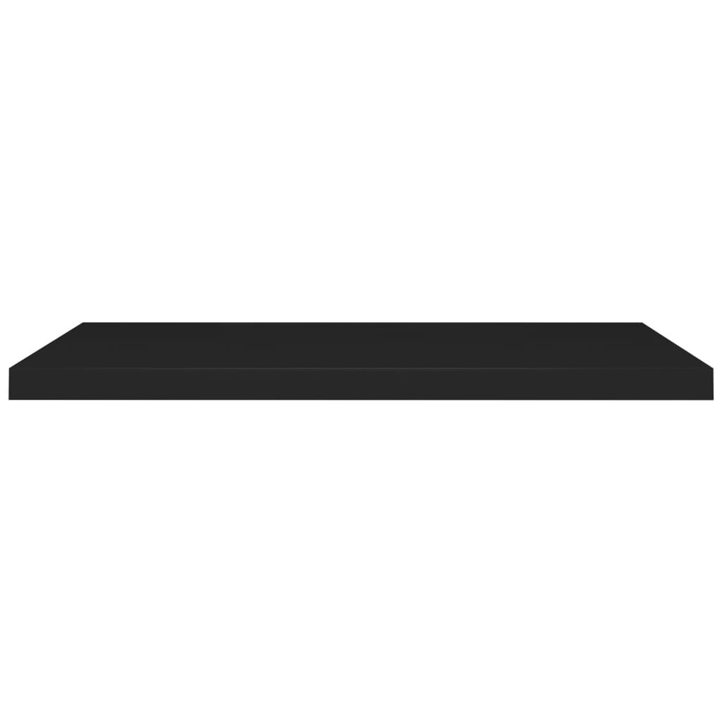 Raft de perete suspendat, negru, 90x23,5x3,8 cm, MDF