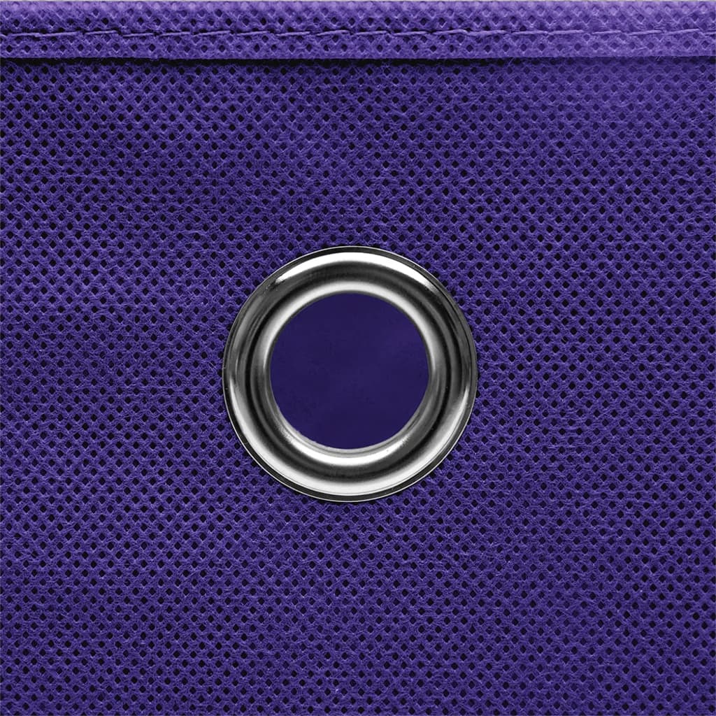Cutii de depozitare 4 buc. violet, 28x28x28 cm, textil nețesut