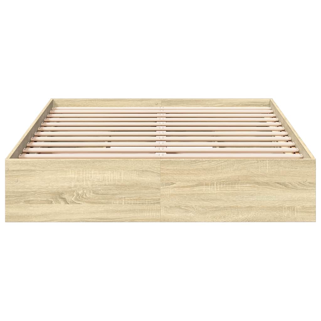 Cadru de pat cu sertare stejar sonoma 150x200 cm lemn prelucrat