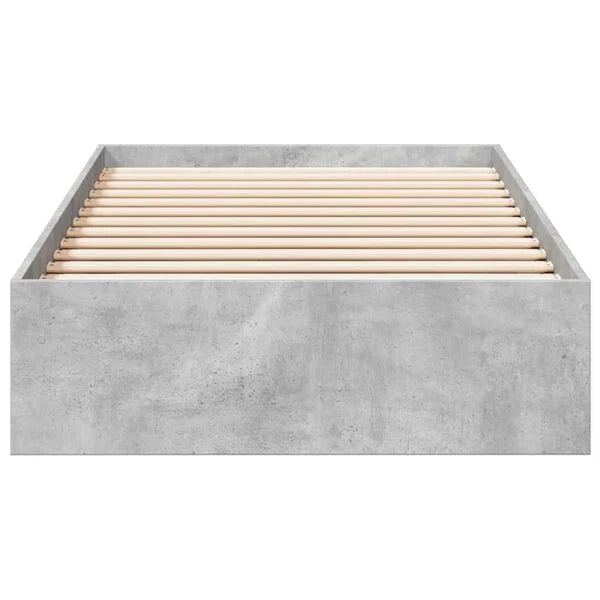 Cadru de pat cu sertare, gri beton, 90x190 cm, lemn prelucrat