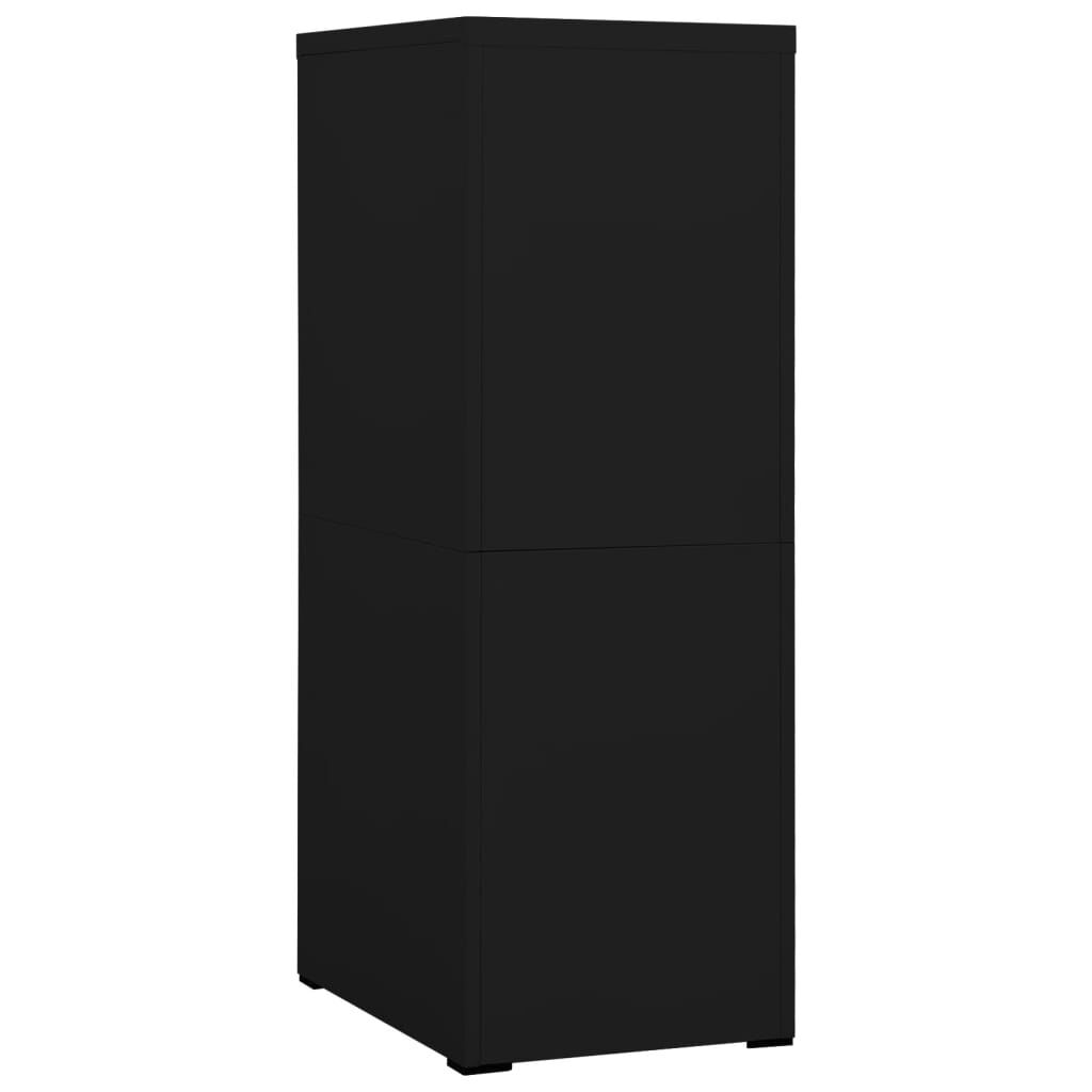 Fișet, negru, 46x62x133 cm, oțel