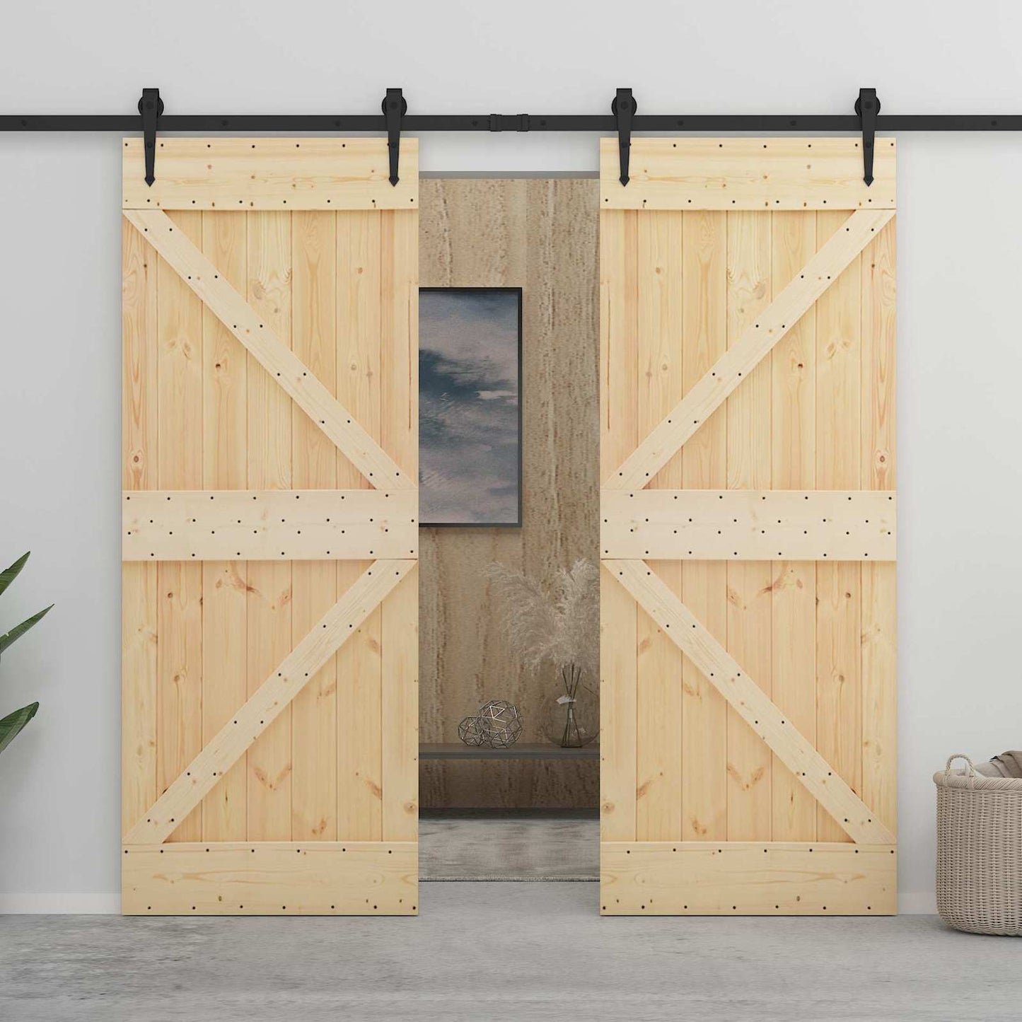 Ușă NARVIK natural 100 x 210 cm Lemn de Pin Solid