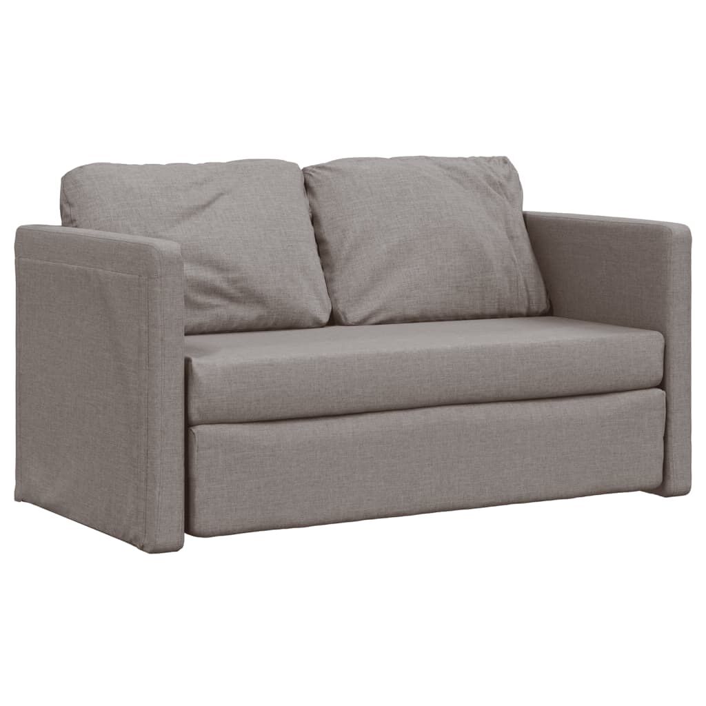 Canapea extensibilă 2 în 1, gri taupe, 112x174x55 cm, textil