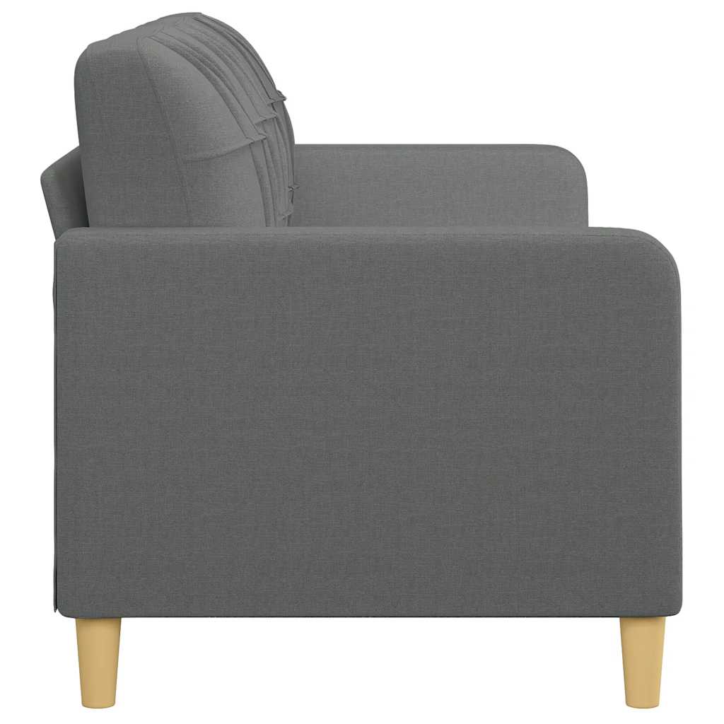Canapea cu 3 locuri, gri închis, 180 cm, material textil