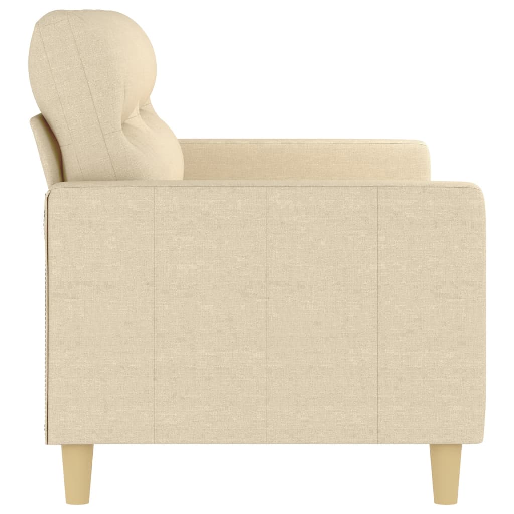 Canapea cu 2 locuri, crem, 140 cm, material textil