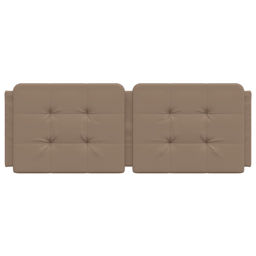 Pernă pentru tăblie de pat, cappuccino 140 cm piele artificială
