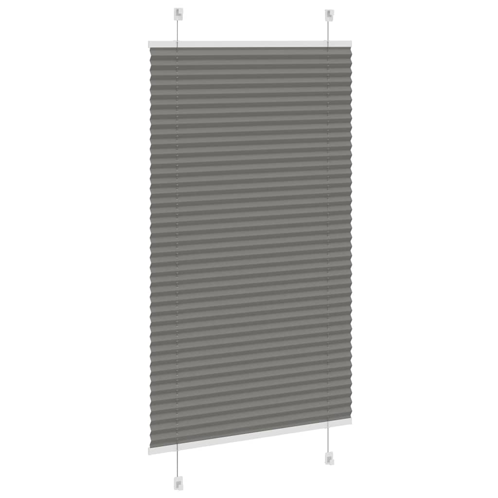 Jaluzea plisată Antracit 75x150 cm Lățime țesătură 74,4 cm