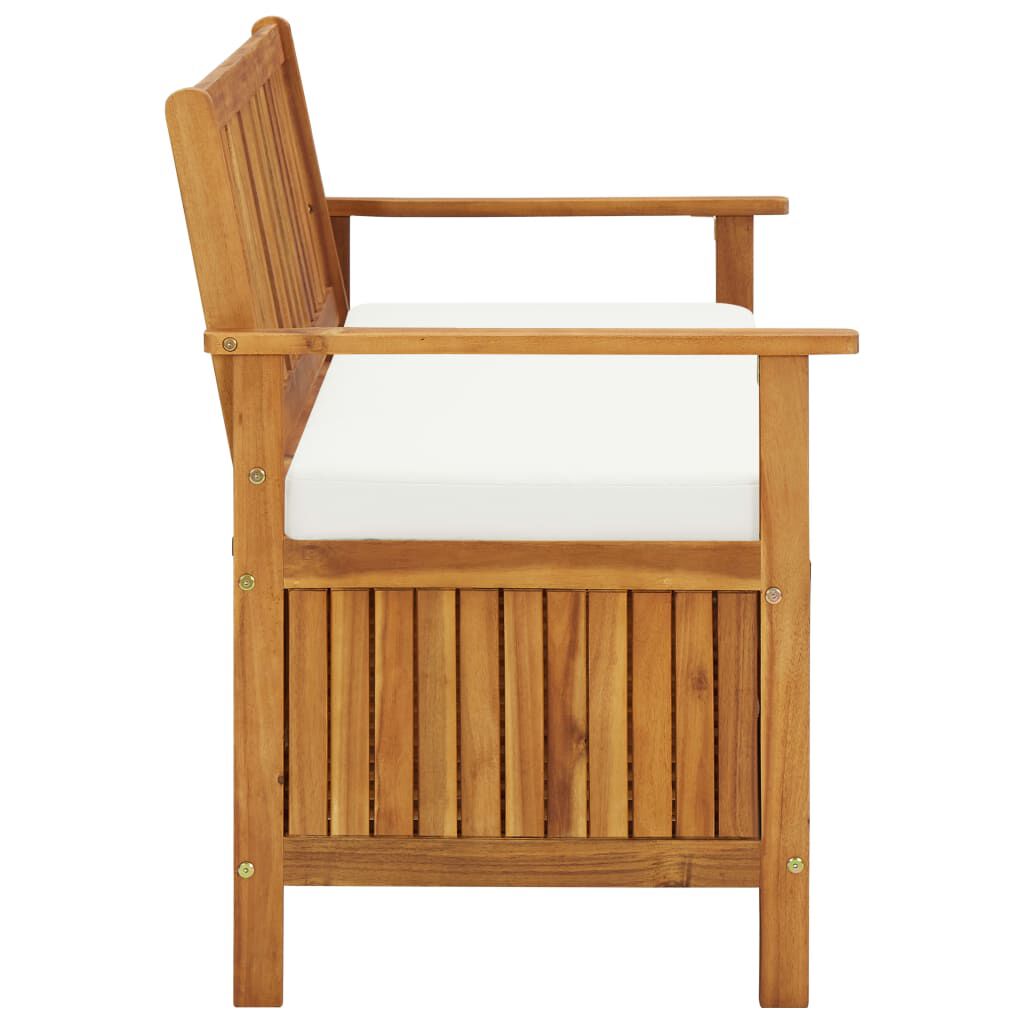 Bancă de depozitare grădină 120x63x84 cm lemn masiv salcâm XL