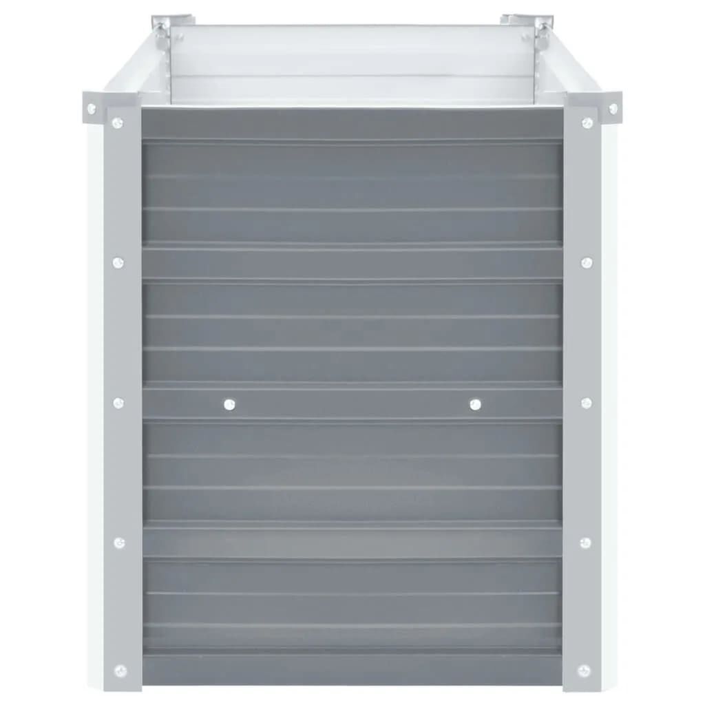 Strat înălțat de grădină, gri, 160 x 40 x 45 cm oțel galvanizat