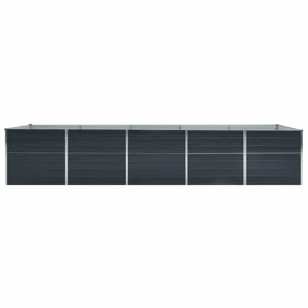 Strat înălțat de grădină antracit 400x80x45 cm oțel galvanizat