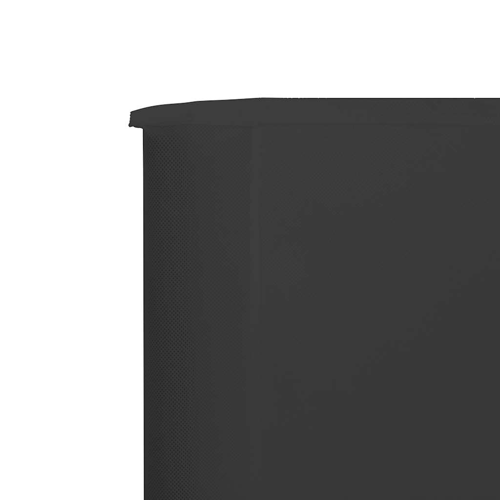 Paravan anti-vânt cu 5 panouri, antracit, 600 x 160 cm, textil