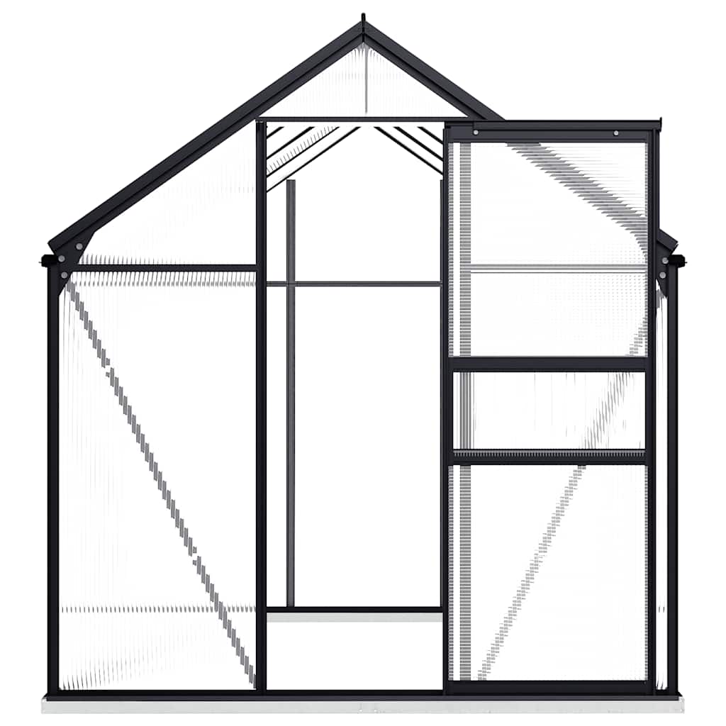 Seră cu cadru de bază, antracit, 4,75 m², aluminiu