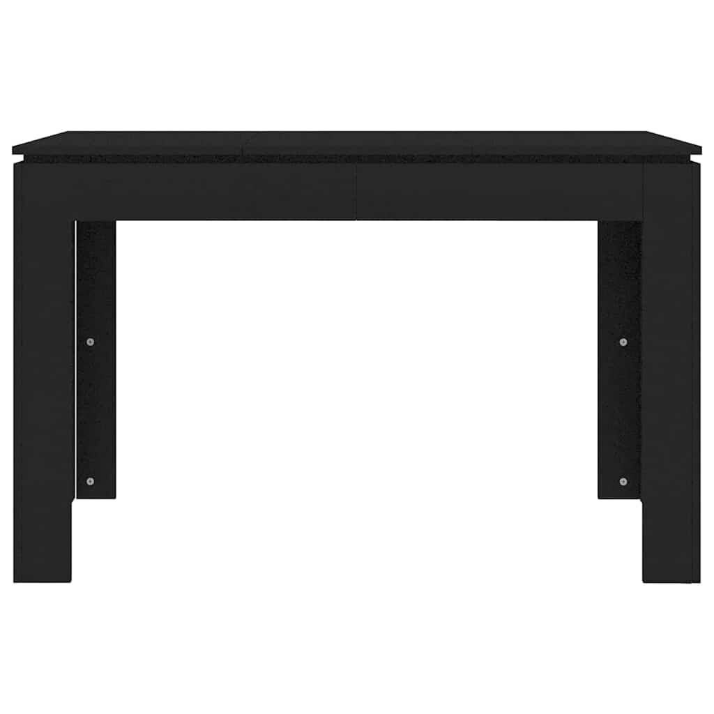 Masă de bucătărie, negru, 120x60x76 cm, lemn prelucrat