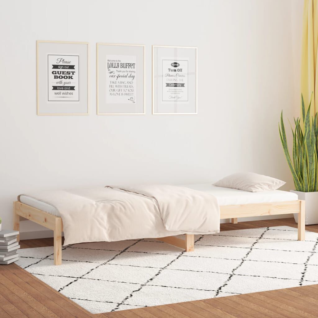 Pat de zi Single, 90x190 cm, lemn masiv de pin