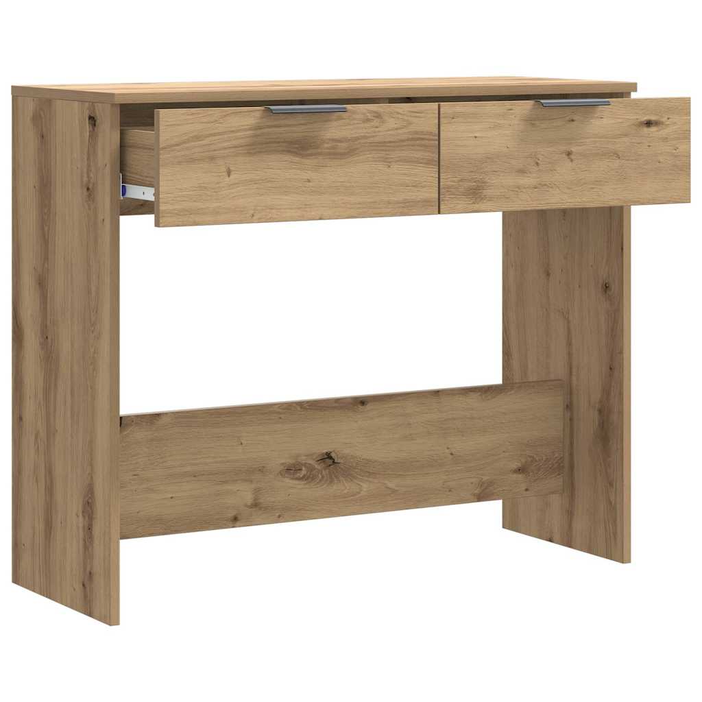 Măsuță consolă, stejar artizanal,90x36x75 cm, lemn prelucrat