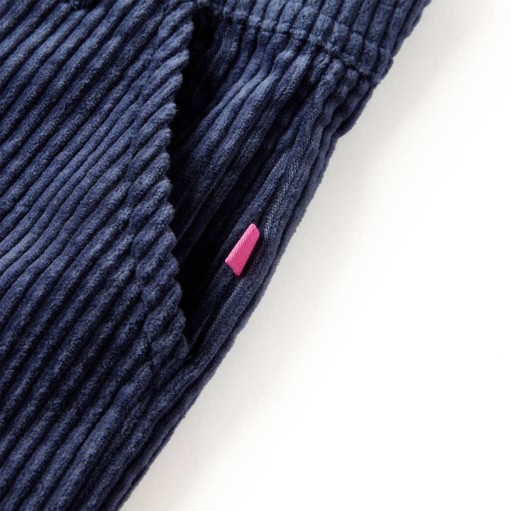 Pantaloni de copii din velur, bleumarin, 104